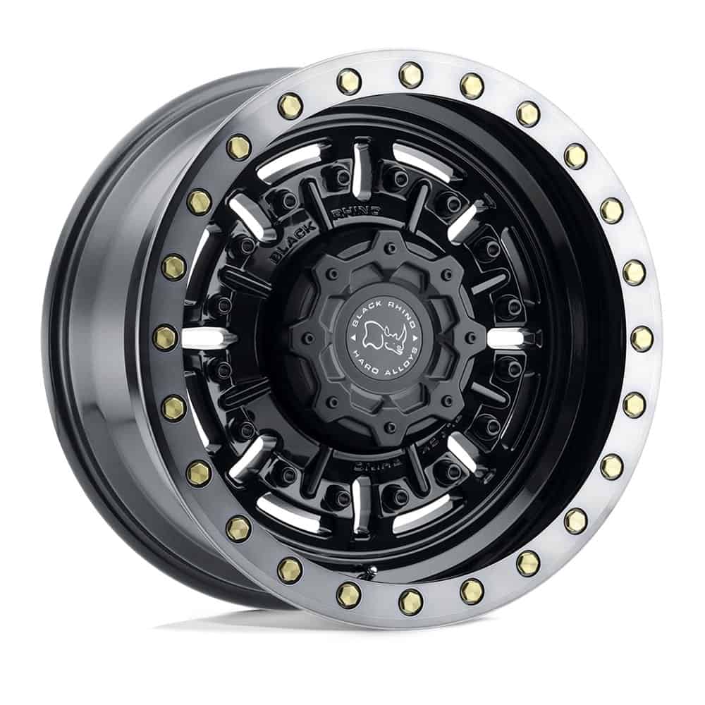 Black Rhino Wheels BRABR 20X9.5 6X5.5 G-GNBLK-MCH-DTLP 2MM - Intensery
