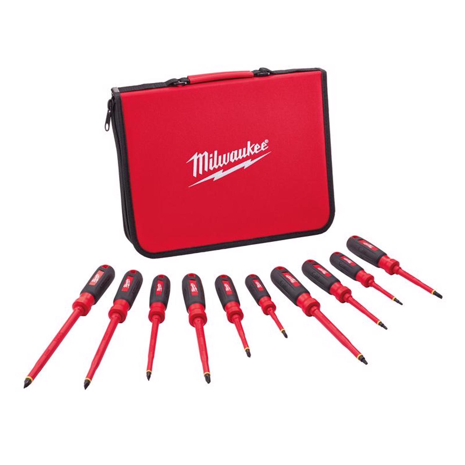 Milwaukee Insulated Screwdriver Set 10 pc - Intensery