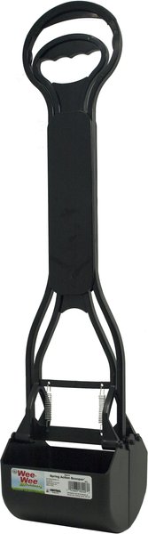Wee-Wee Allen's Spring Action Dog Scooper For Hard Surfaces， Black - Intensery