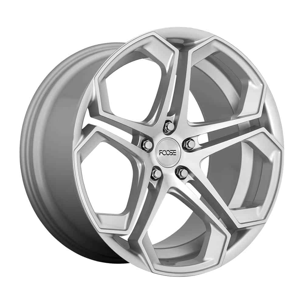 Foose 1PC F170 IMPALA F170 20X10.5 5X4.5 GL-SLVR-MACH 40MM - Intensery