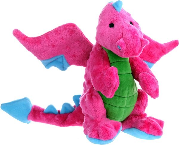 GoDog Dragons Chew Guard Squeaky Plush Dog Toy - Intensery