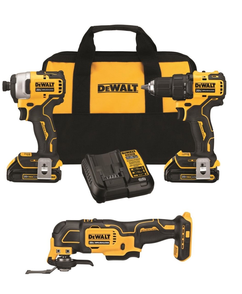 DEWALT 20V MAX Atomic Compact 3 Tool Combo Kit Bundle - Intensery