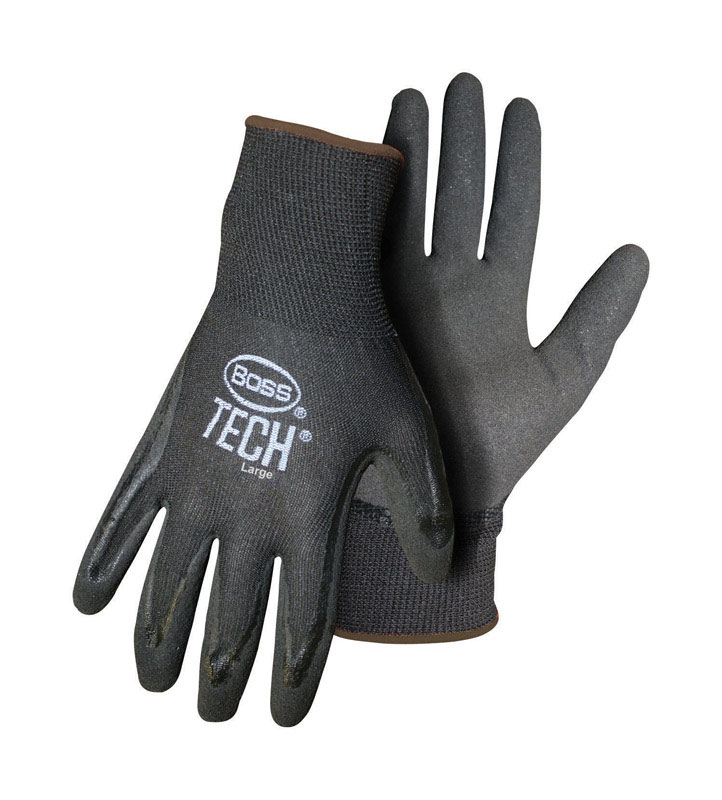Boss Tech Men\u0027s Indoor/Outdoor Premium Gloves Black L 1 pair - Intensery