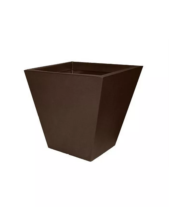 Tusco Products Cosmopolitan Square Garden Planter 18in Espresso - Intensery