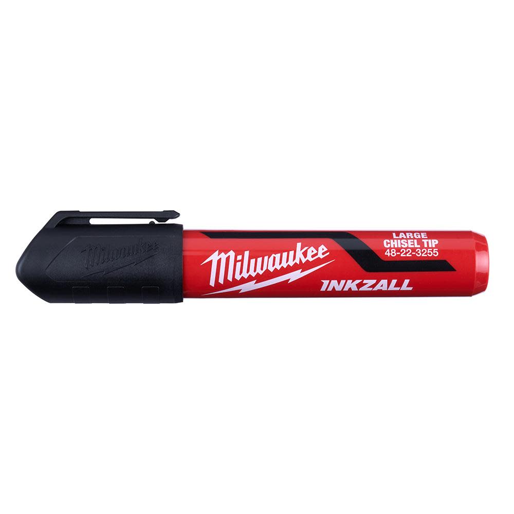 Milwaukee INKZALL Large Chisel Tip Black Marker 48-22-3255 from Milwaukee - Intensery