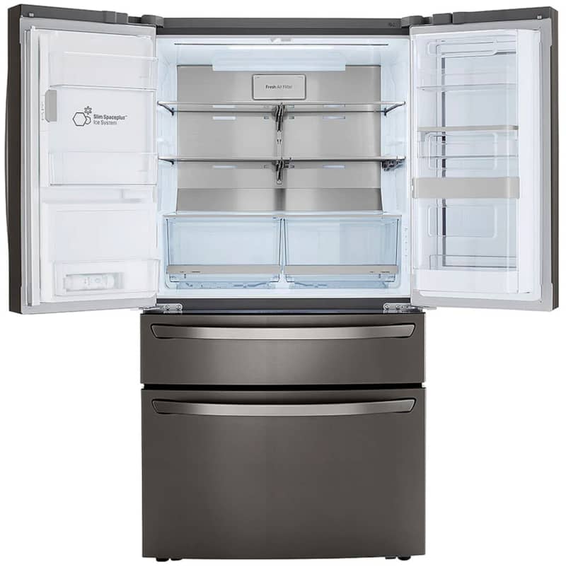 LG 30 Cu. Ft. PrintProof Black Stainless Steel Smart Wi-Fi InstaView Door-In-Door Refrigerator With Craft Ice Maker - Intensery
