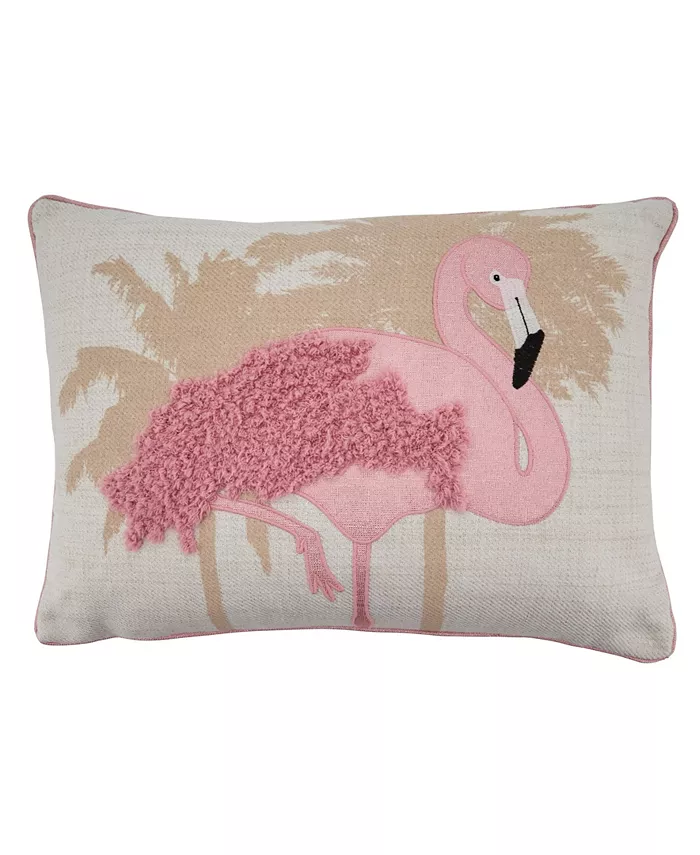 Saro Lifestyle Flamingo Decorative Pillow， 13