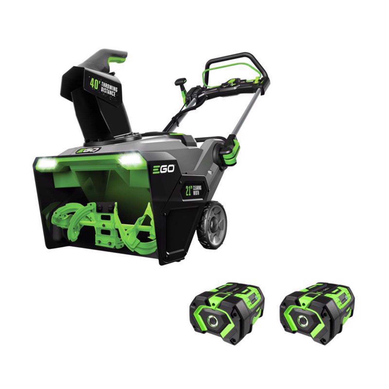 EGO Power+ Peak Power SNT2114 21 in. Single stage 56 V Battery Snow Blower Kit (Battery \u0026 Charger) W/ STEEL AUGER \u0026 TWO 7.5 AH BATTERIES - Intensery