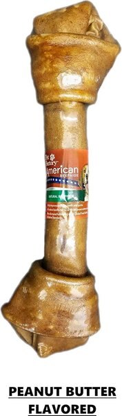 Pet Factory Beefhide 12-inch Peanut Butter Flavored Dog Bones， 1 count - Intensery