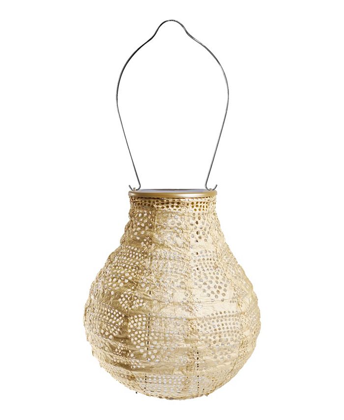 Allsop Home Garden Soji Stella Bulb Wave Punch Solar Lantern - Intensery