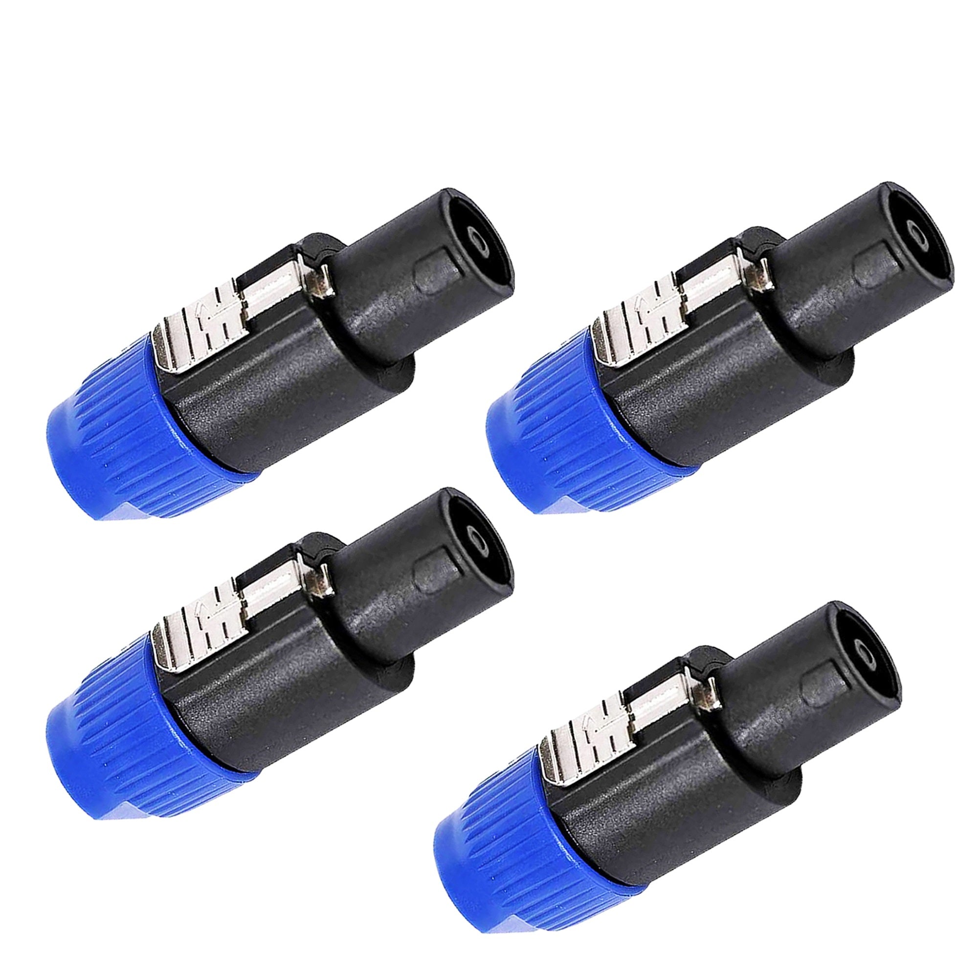 5 Core 4Pcs Speakon Audio Jack Male Audio Pin Speaker Adapter Connector- speakon 4 pcs - Intensery