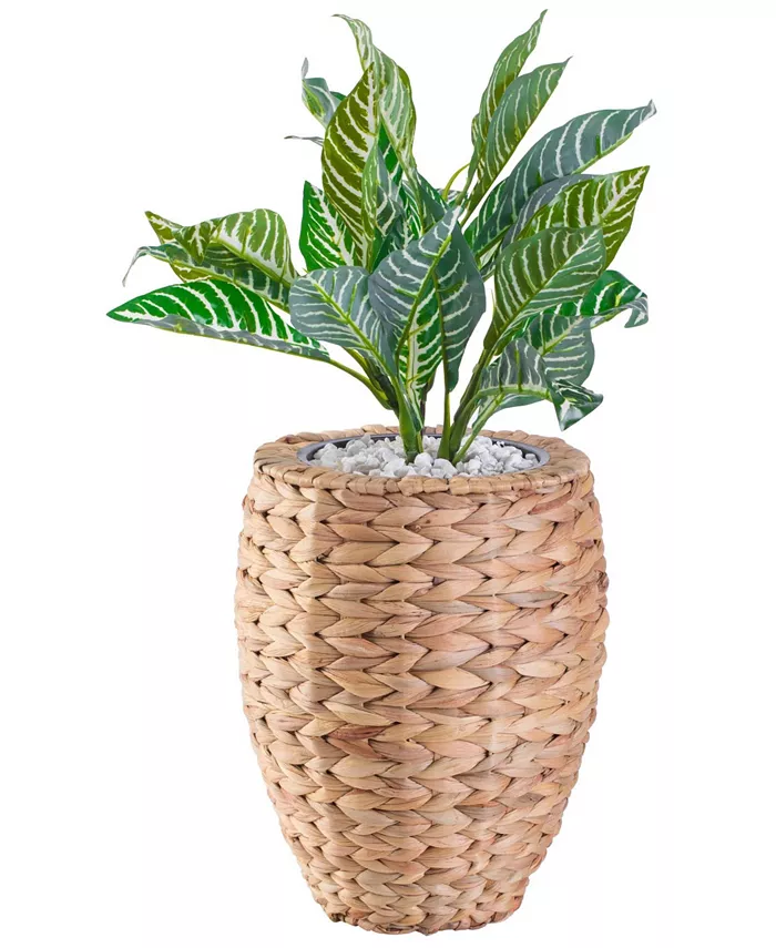 Vintiquewise Round Floor Planter with Pot， Small - Intensery