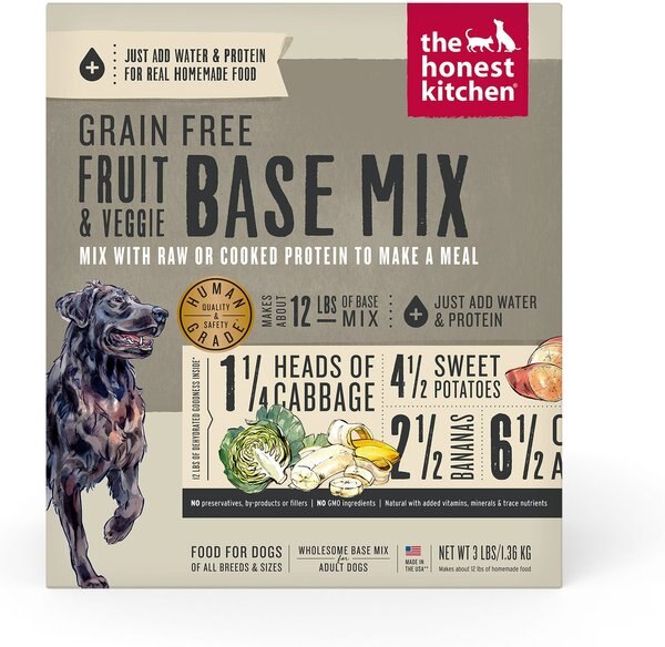 The Honest Kitchen Fruit and Veggie Grain-Free Dehydrated Dog Base Mix - Intensery