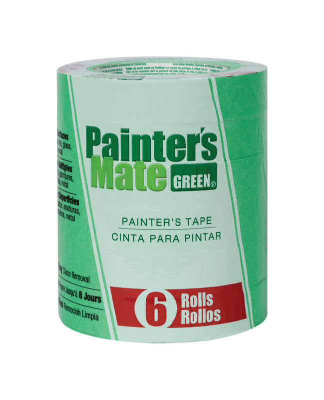 Painter\u0027s Mate 0.94 in. W X 60 yd L Green Medium Strength Painter\u0027s Tape 6 pk - Intensery