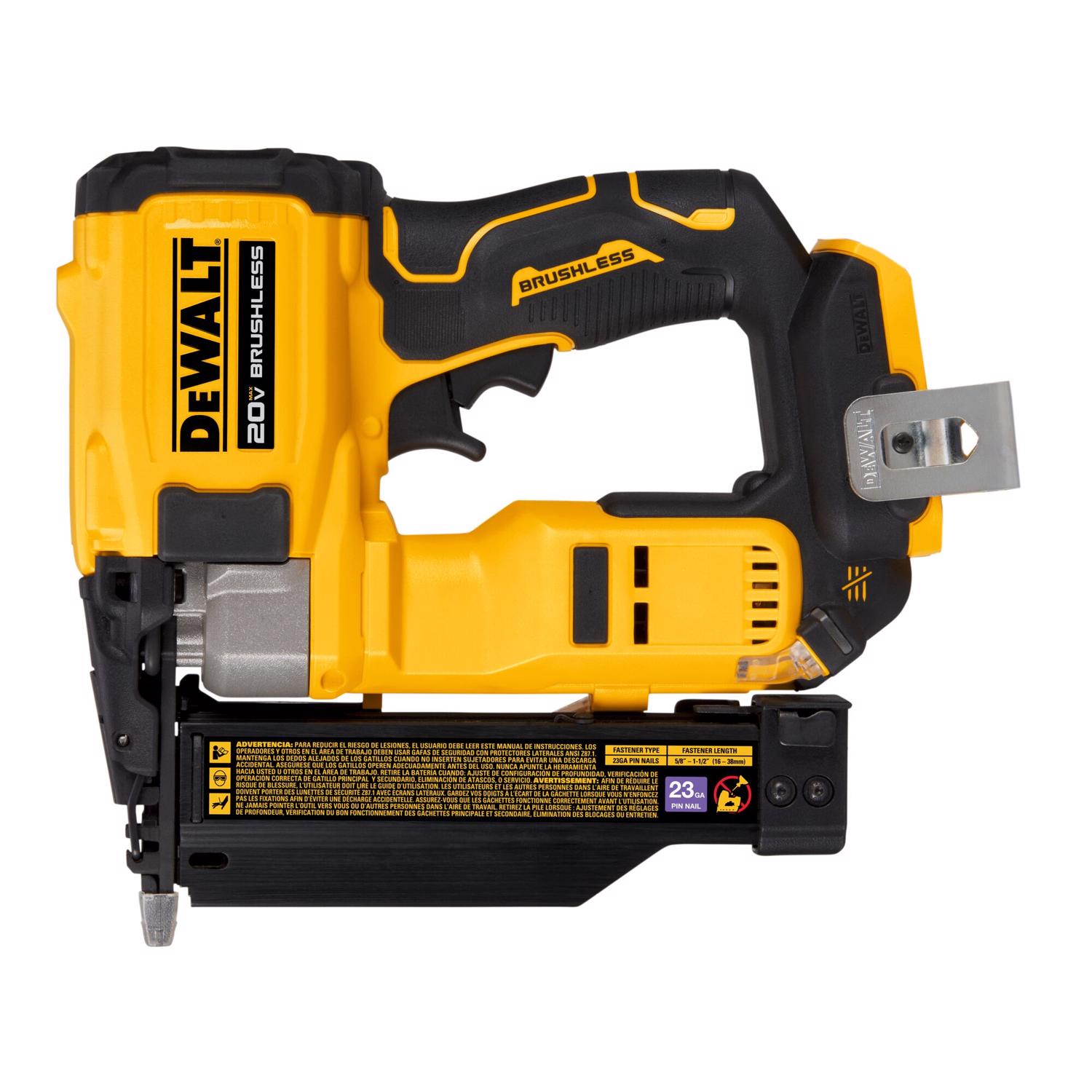 DeWalt 20V MAX 23 Ga. Cordless Compact Pin Nailer Tool Only 20 V - Intensery