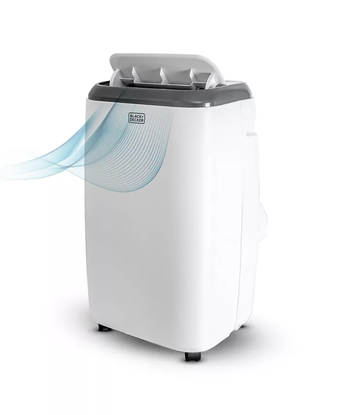 BLACK+DECKER 5，000 BTU SACC CEC (8，000 BTU ASHRAE) Portable Air Conditioner with Remote Control， White - Intensery