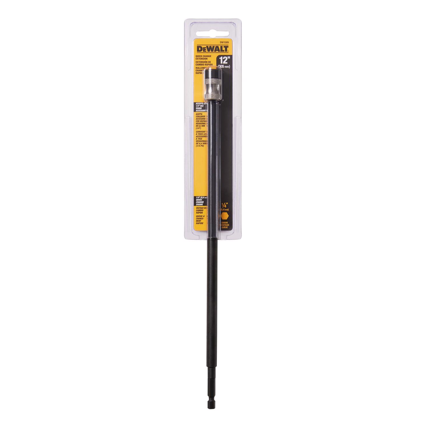 DeWalt 12 in. Alloy Steel Spade Bits Bit Extension 1/4 in. Quick-Change Hex Shank 1 pc - Intensery
