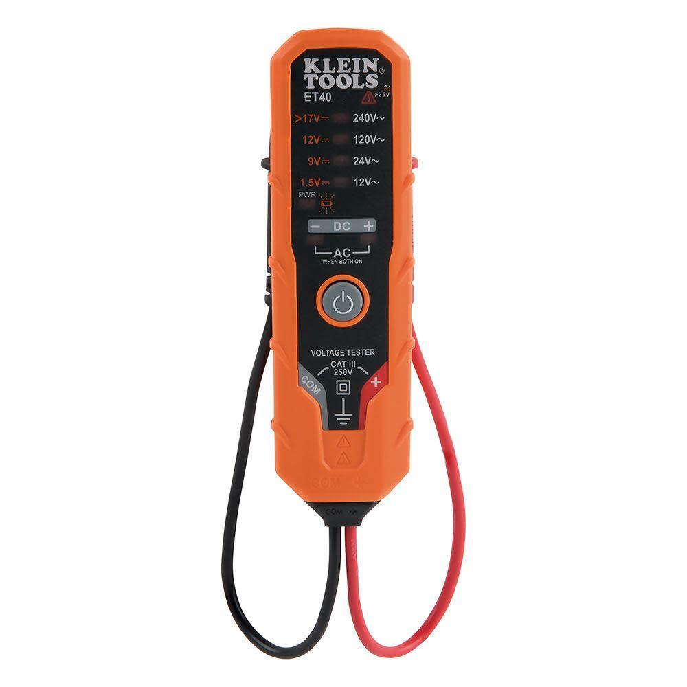 Klein Tools Electronic AC/DC Voltage Tester ET40 from Klein Tools - Intensery