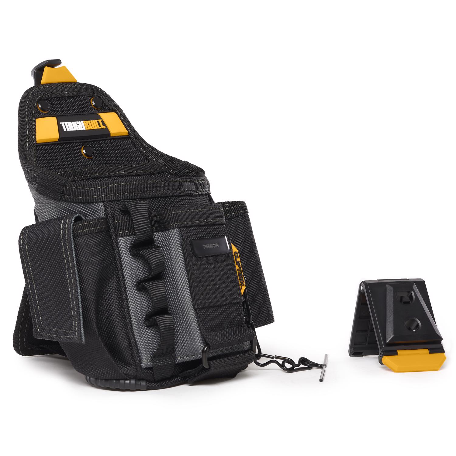 ToughBuilt 7.5 in. W X 13.5 in. H Polyester Electrician\u0027s Pouch 13 pocket Black/Gray 1 pc - Intensery