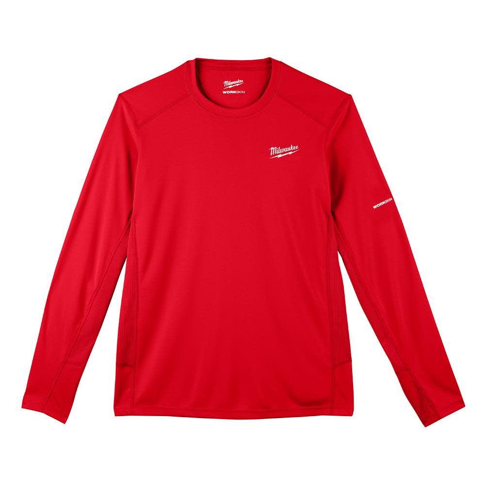 Milwaukee Workskin Lightweight Performance Shirt Long Sleeve Shirt Red Small - Intensery