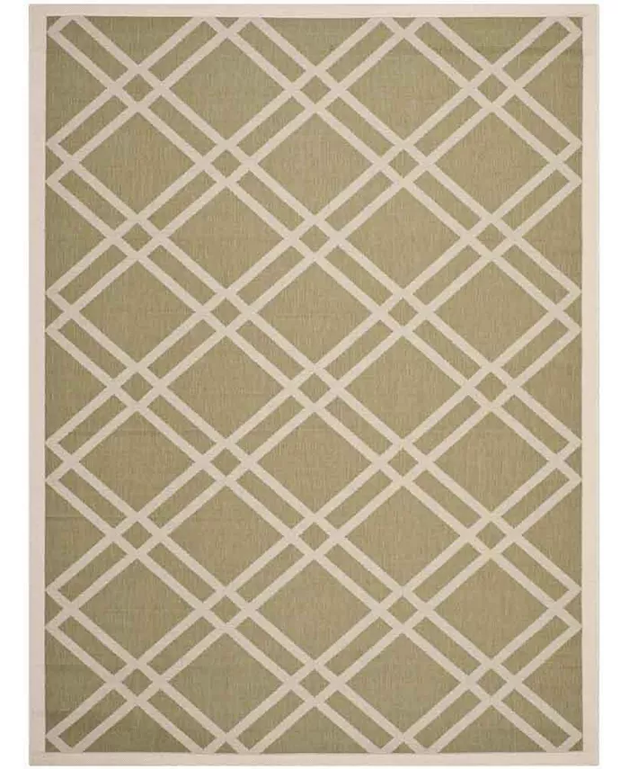 Safavieh Courtyard Green and Beige 8' x 11' Sisal Weave Outdoor Area Rug - Intensery