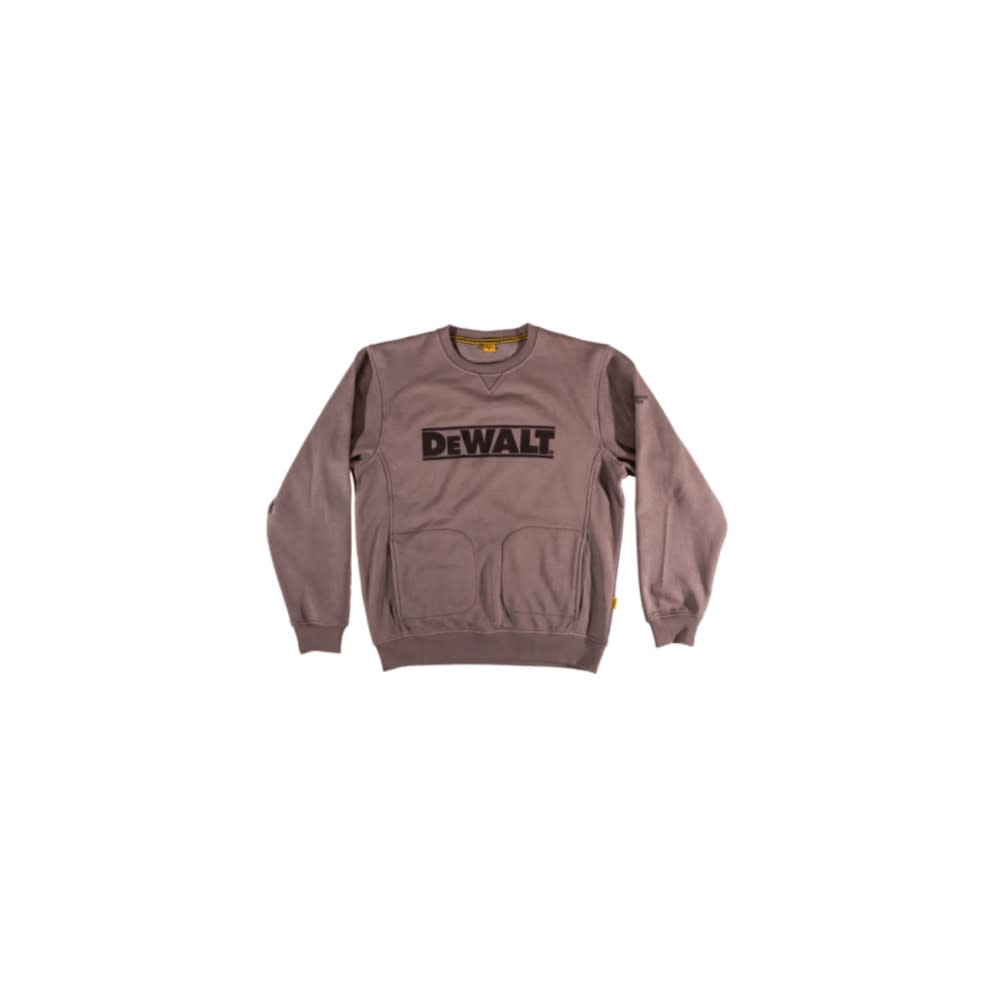 DEWALT Logo Crewneck Sweatshirt Heather Gray Medium - Intensery