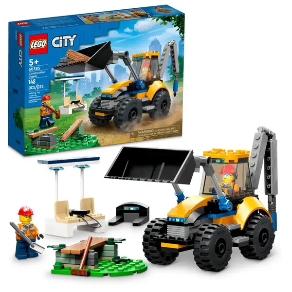 LEGO City Construction Digger 60385 Building Toy Set - Intensery