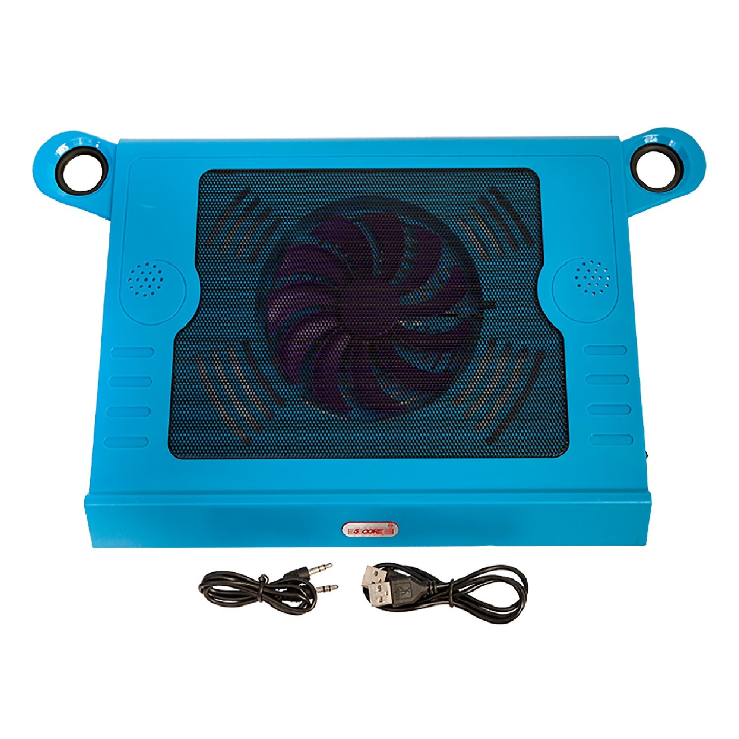 5 Core Laptop Cooler Cooling Pad Ultra-Slim Portable Design USB Powered 3D Sound Technology Built with 2 Speakers + Fan Laptop Cool - Intensery