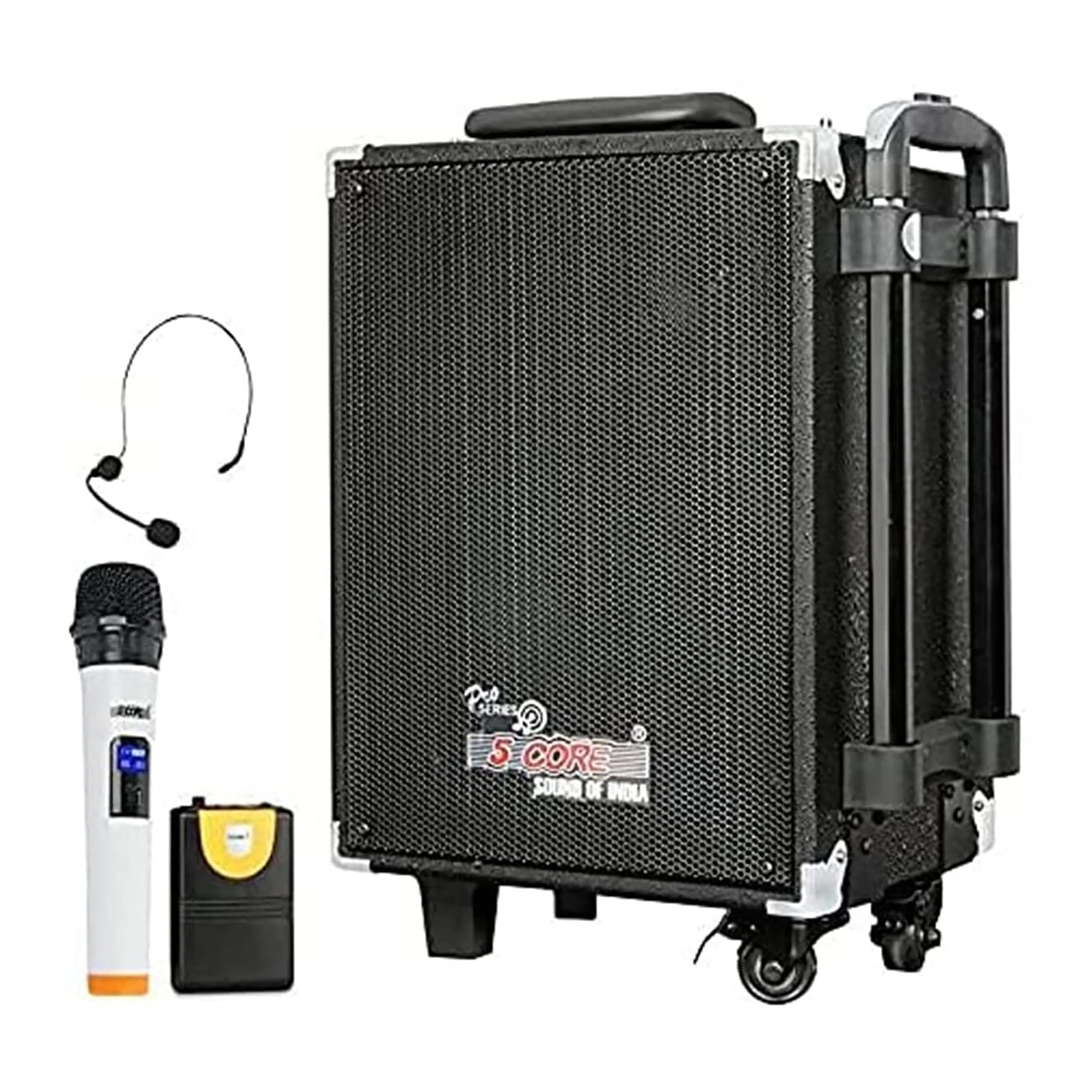 5 Core 8 Portable PA System Bluetooth Karaoke Machine / System w/ Wireless Mic PDJ-460U BT - Intensery