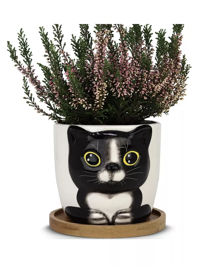 Window Garden Cat Planter - Large Kitty Pot for Indoor House Plants， Succulents， Flowers and Herbs - Cute Planters， Great Gift for Cat Lovers for Chri - Intensery