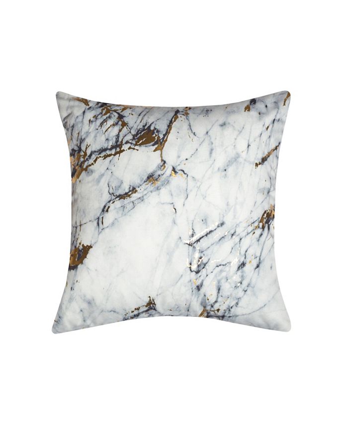 Edieious Metals Collection Printed Marble Pillow - Intensery