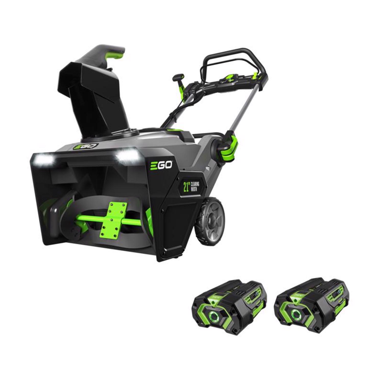 EGO Power+ Peak Power SNT2101 21 in. Single stage 56 V Battery Snow Blower Kit (Battery \u0026 Charger) W/ TWO 4.0 AH BATTERIES - Intensery