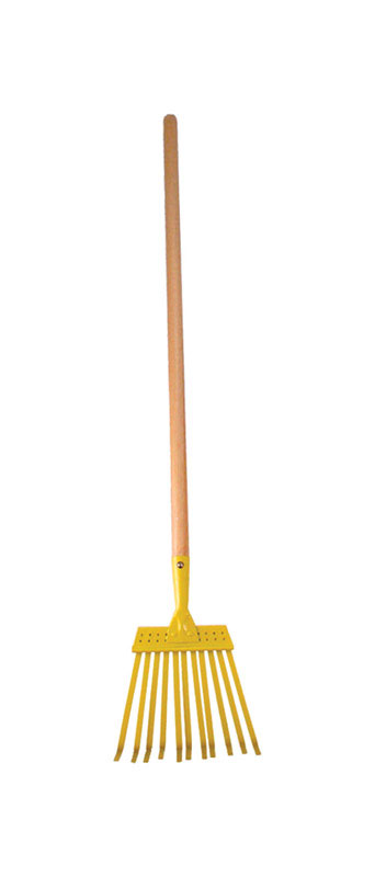 Rugg 31 in. 11 Tine Steel Leaf Rake Wood Handle - Intensery