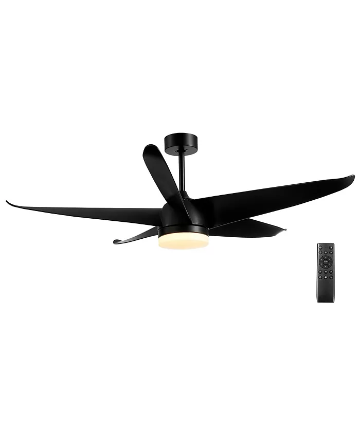 Costway 60'' Reversible Ceiling Fan with Light 2700K 4200K 6500K Adjustable LED Fan - Intensery