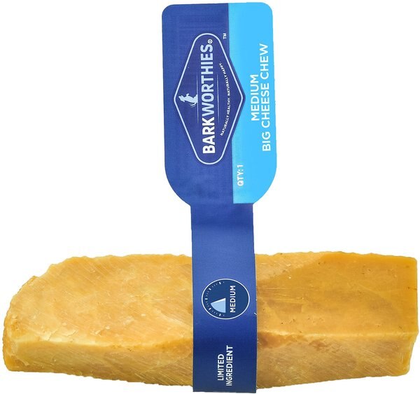 Barkworthies Medium Big Cheese Chew Dog Treats - Intensery