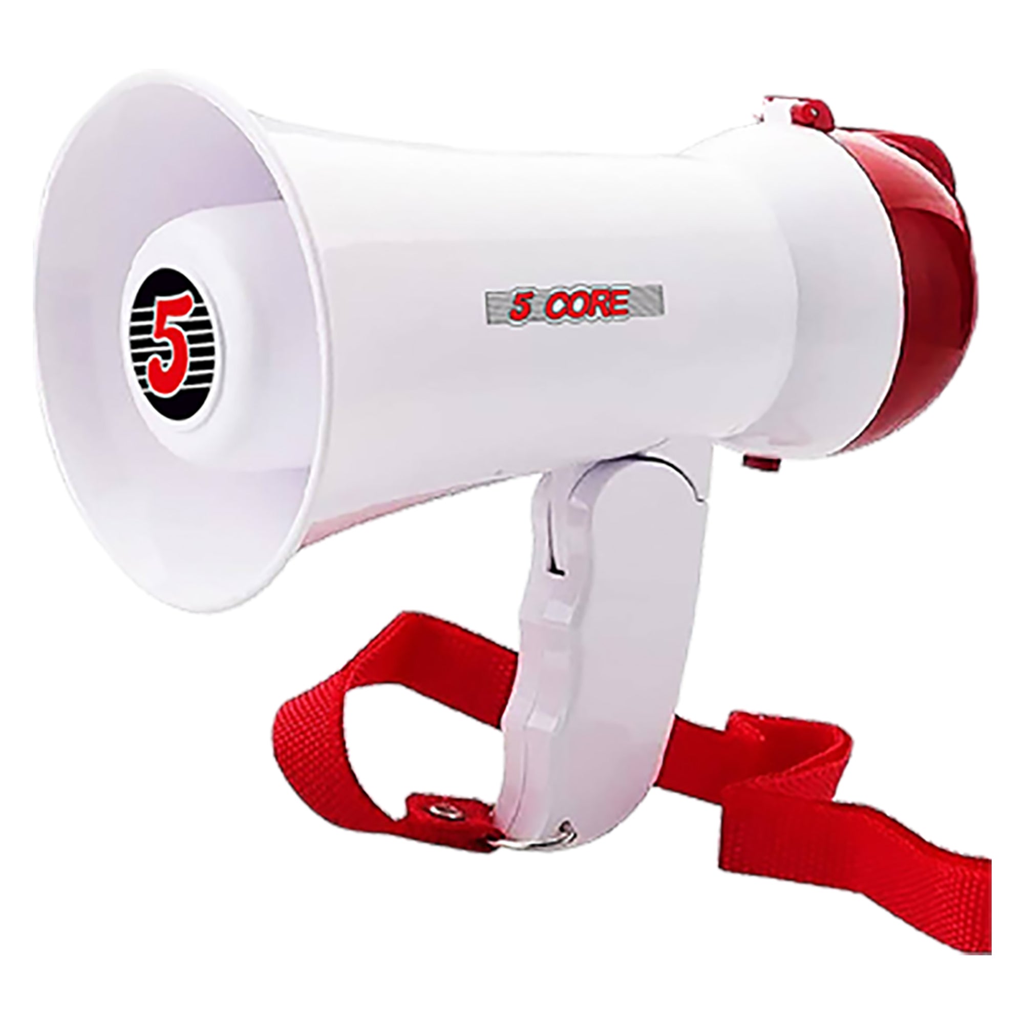 5 Core Megaphone Handheld Bullhorn Loud Speaker Cheer Bull Horn with Mic Siren Sling Strap Portable Voice Recorder HW 1 - Intensery