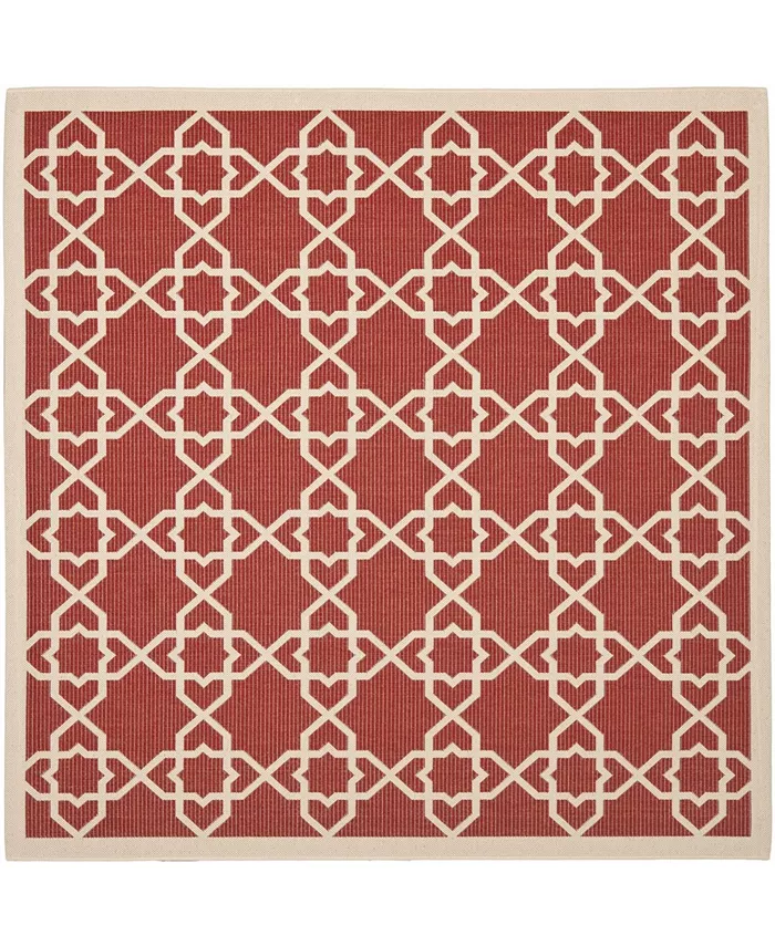 Safavieh Courtyard Red and Beige 7'10
