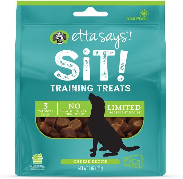 Etta Says! Sit! Training Treats Cheese Recipe Dog Treats， 6-oz bag - Intensery