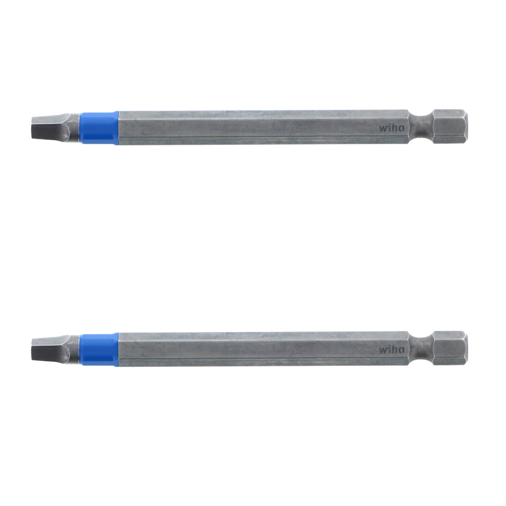 WIHA TerminatorBlue Impact Bit 3 1/2 Square #2 2pk - Intensery