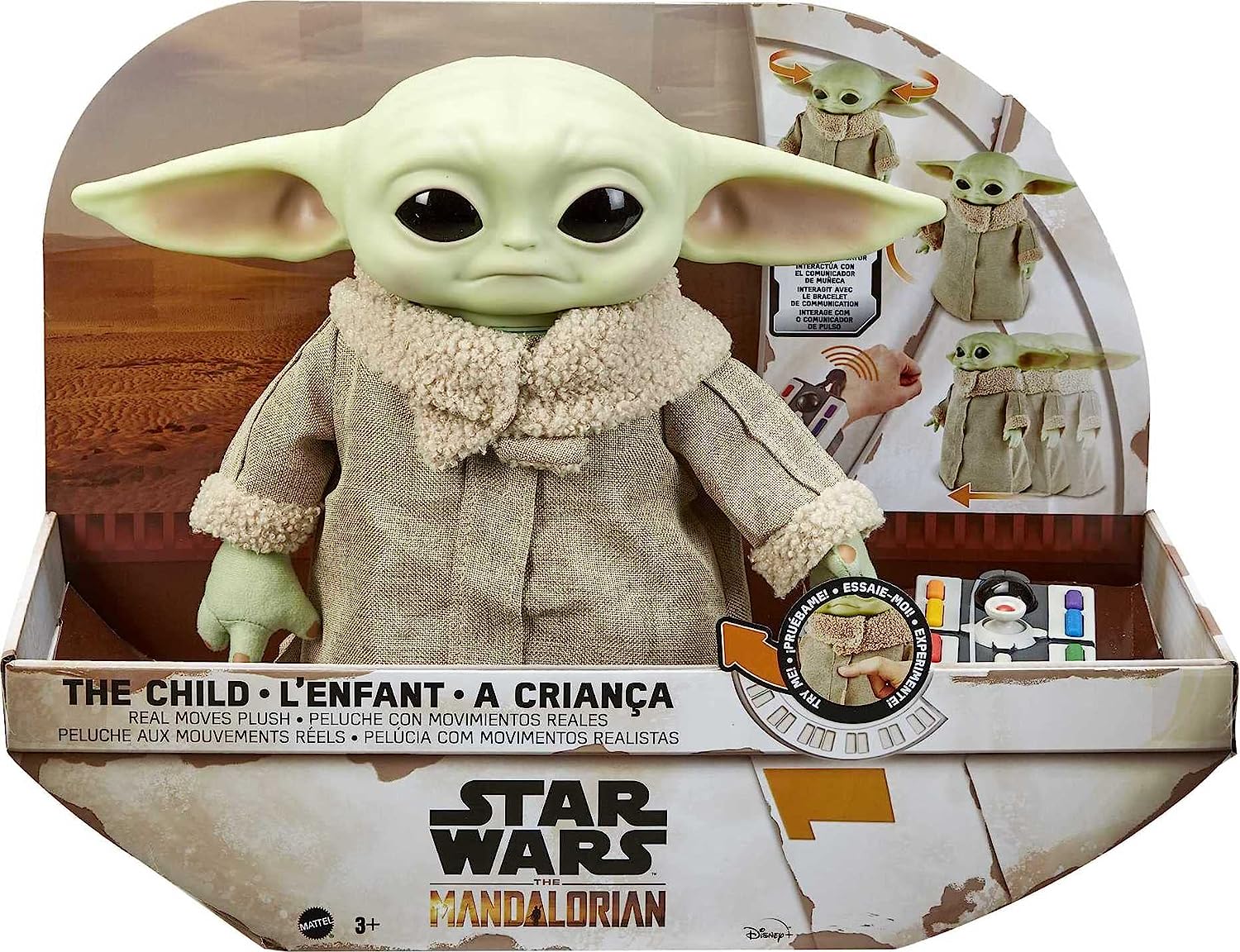 Star Wars RC Grogu Plush Toy, 12-in Soft Body Doll with Remote-Controlled Motion - Intensery