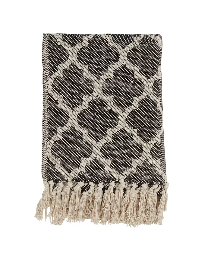 Saro Lifestyle Moroccan Tile Design Throw - Intensery