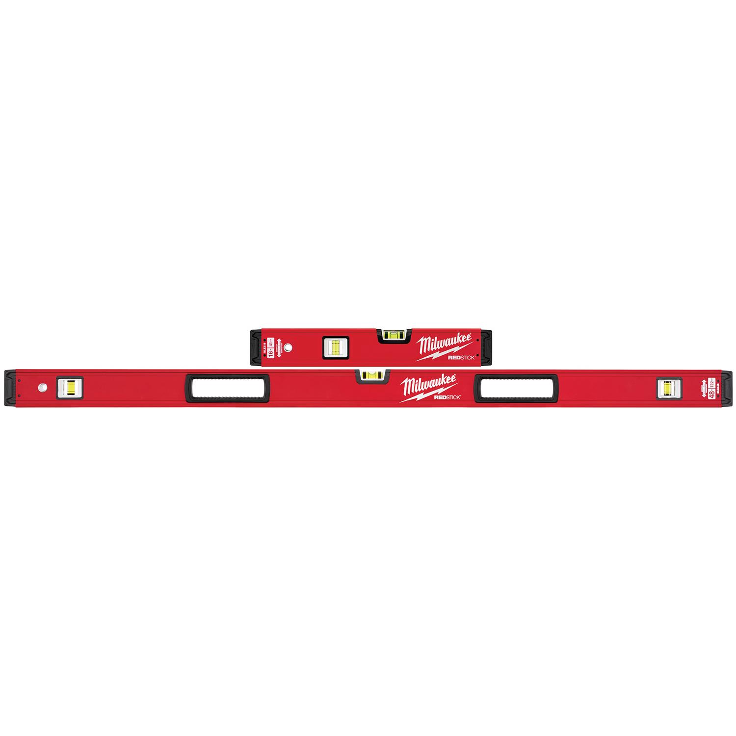 Milwaukee Redstick Aluminum Box Level Set - Intensery
