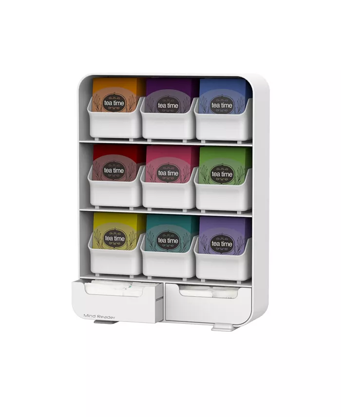 Mind Reader 9 Removable Drawers Tea Bag holder and Condiment Organizer - Intensery