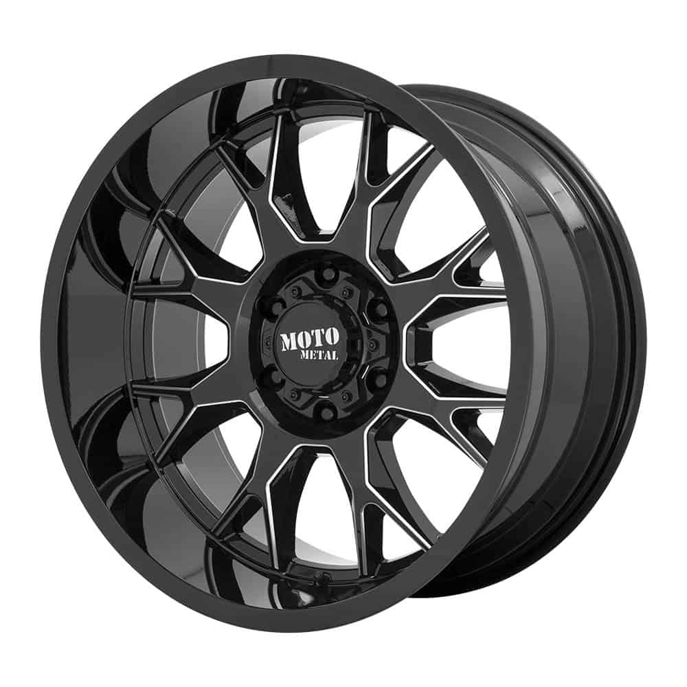 Moto Metal MO806 MO806 20X10 5X5.0 G-BLK MILL -18MM - Intensery