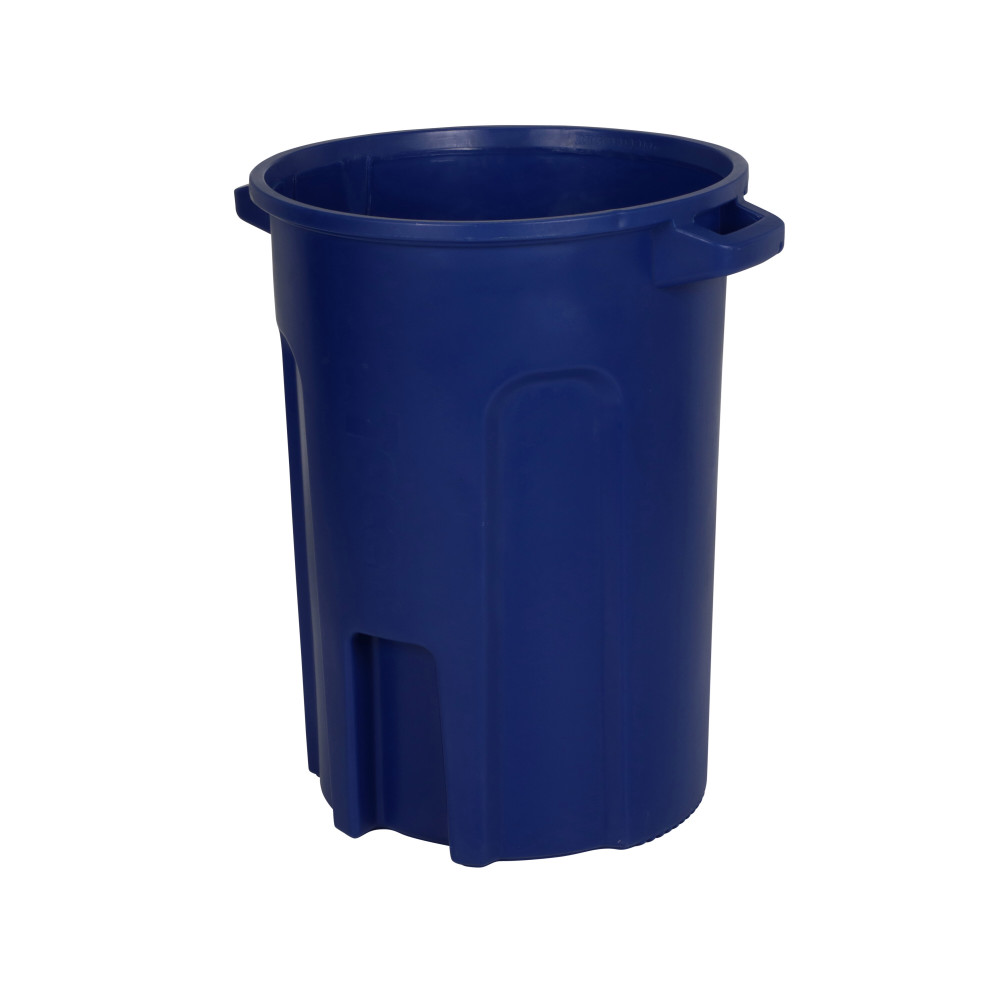 Toter 32 Gallon Round Trash Can with Lift Handle Blue - Intensery