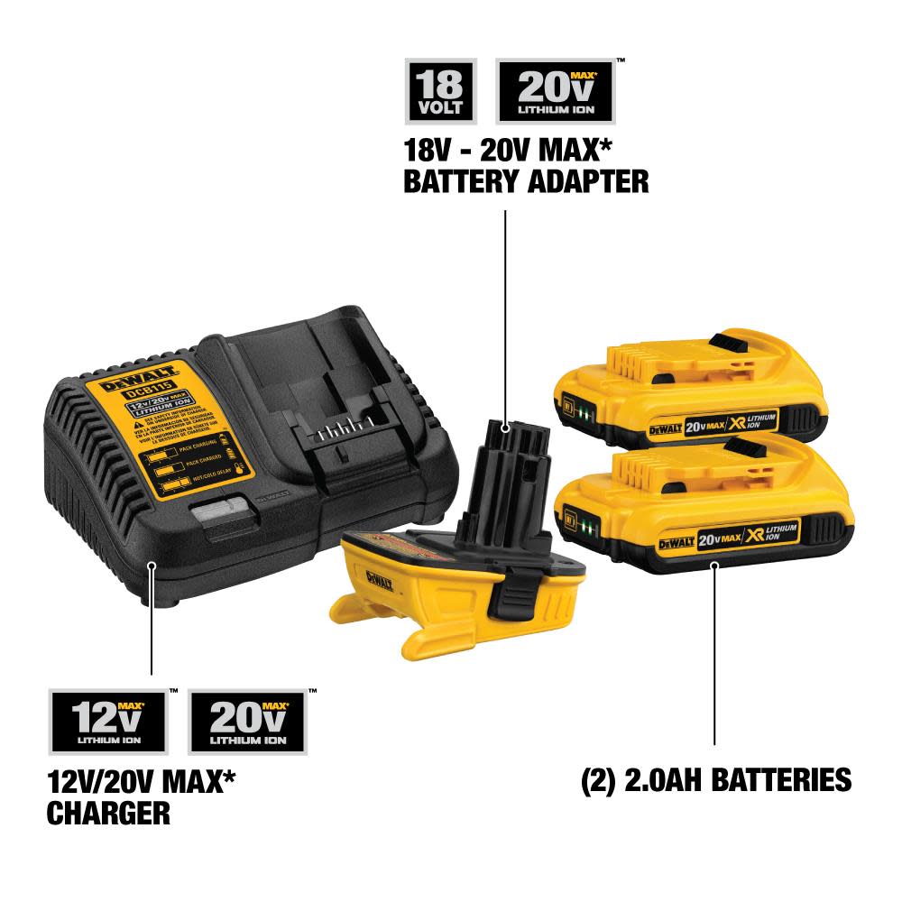 18V-20V Adapter Battery Combo Kit - Intensery