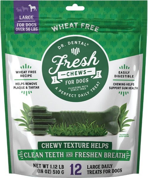 Dr. Dental Fresh Chews Large Dental Dog Treats - Intensery