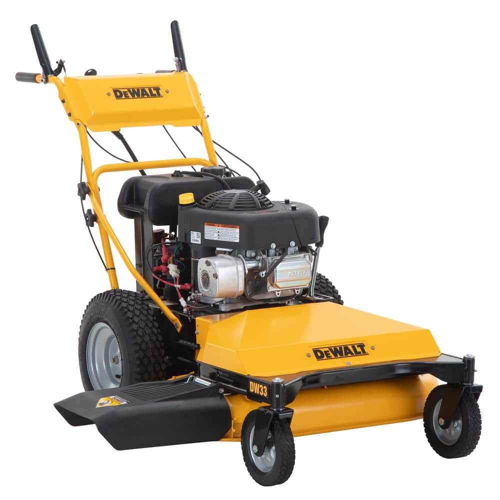 DEWALT DW33 33 in. 344 cc OHV Briggs and Stratton Electric Start Engine Wide-Area Gas Walk Behind Lawn Mower DXGMW33344R - Intensery