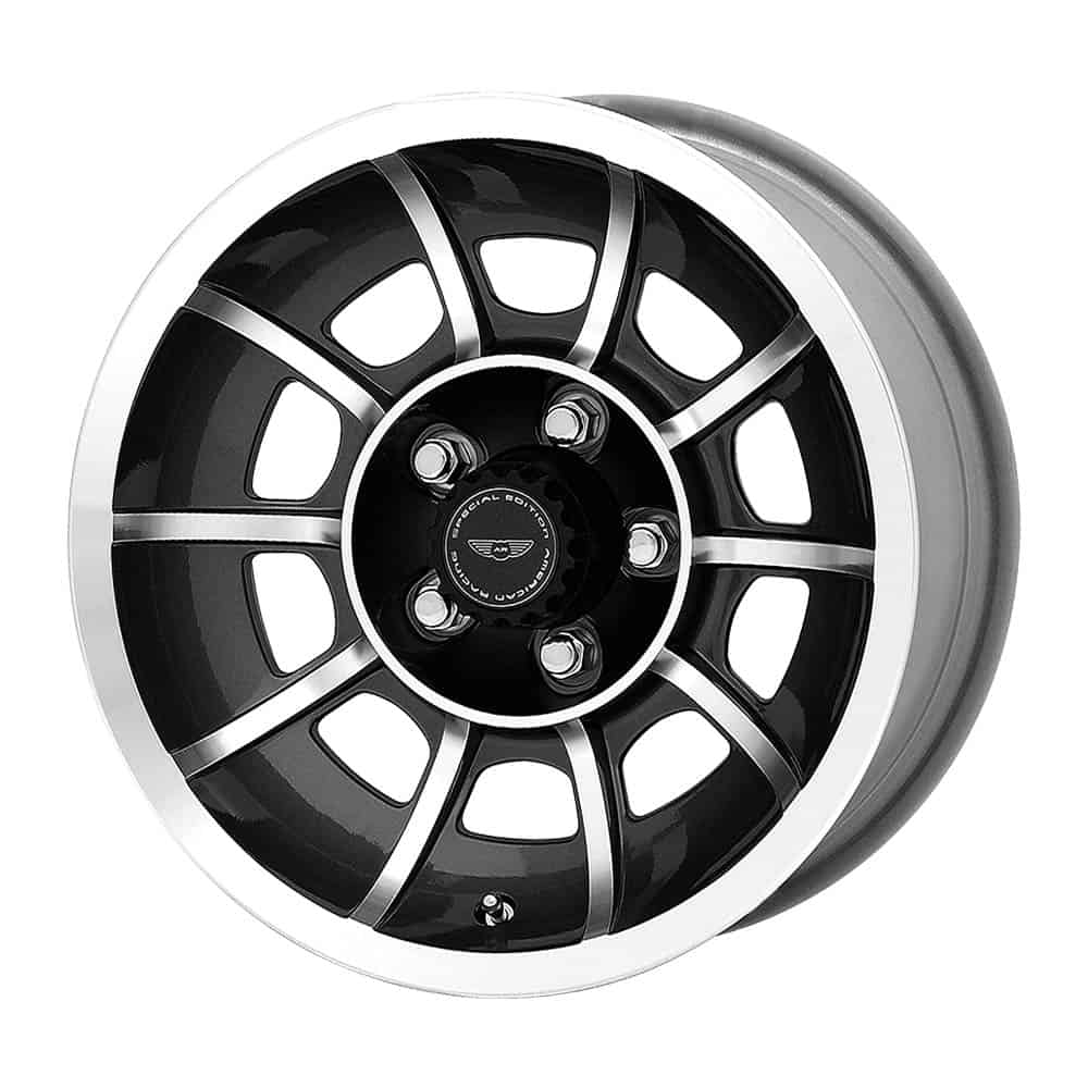 American Racing Vintage VN47 VECTOR VN47 15X8.5 5X4.5 S-BLK MACH 06MM - Intensery
