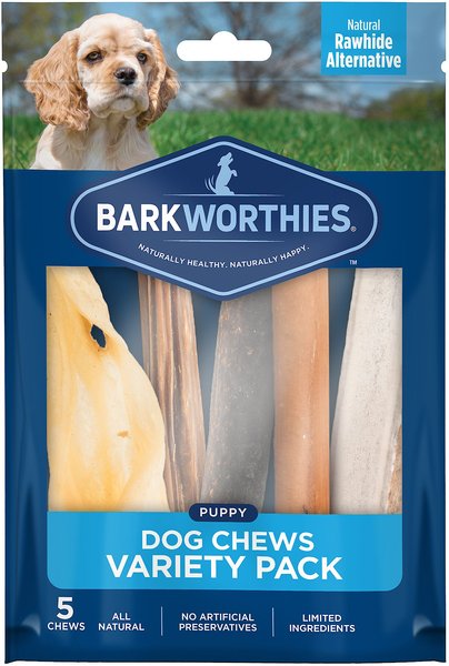 Barkworthies Puppy Variety Pack Natural Dog Chews - Intensery